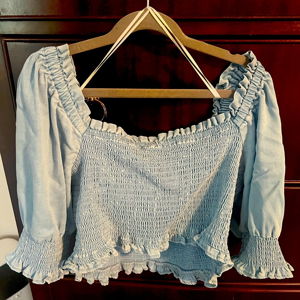Denim style crop top